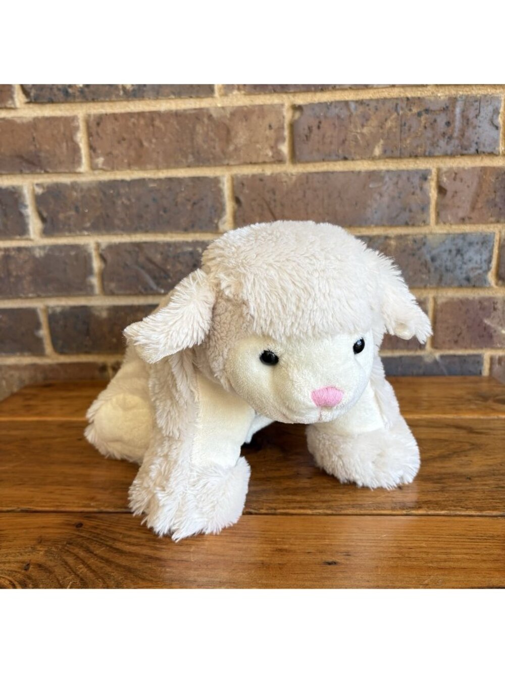 Kellytoy Pillow Chums Lamb Sheep Plush Toy Cream 13x15 Inch Stuffed Animal